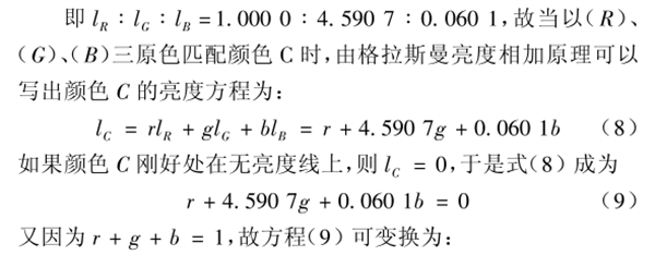 CIE1931 RGB係統和CIE1931 XYZ係統的轉換