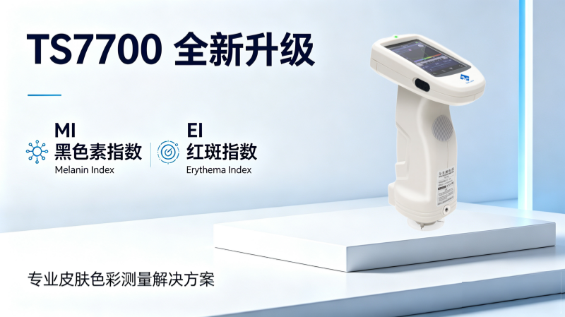 TS7700分光測色儀全新升級：MI黑色素指數與EI紅斑指數功能詳解